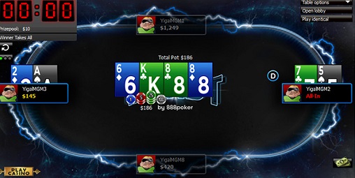 888Poker BLAST timer